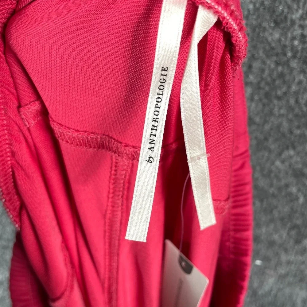 Anthropologie Pants Womens Medium Pink Pull On Drawstring Pockets Cropped‎ $88